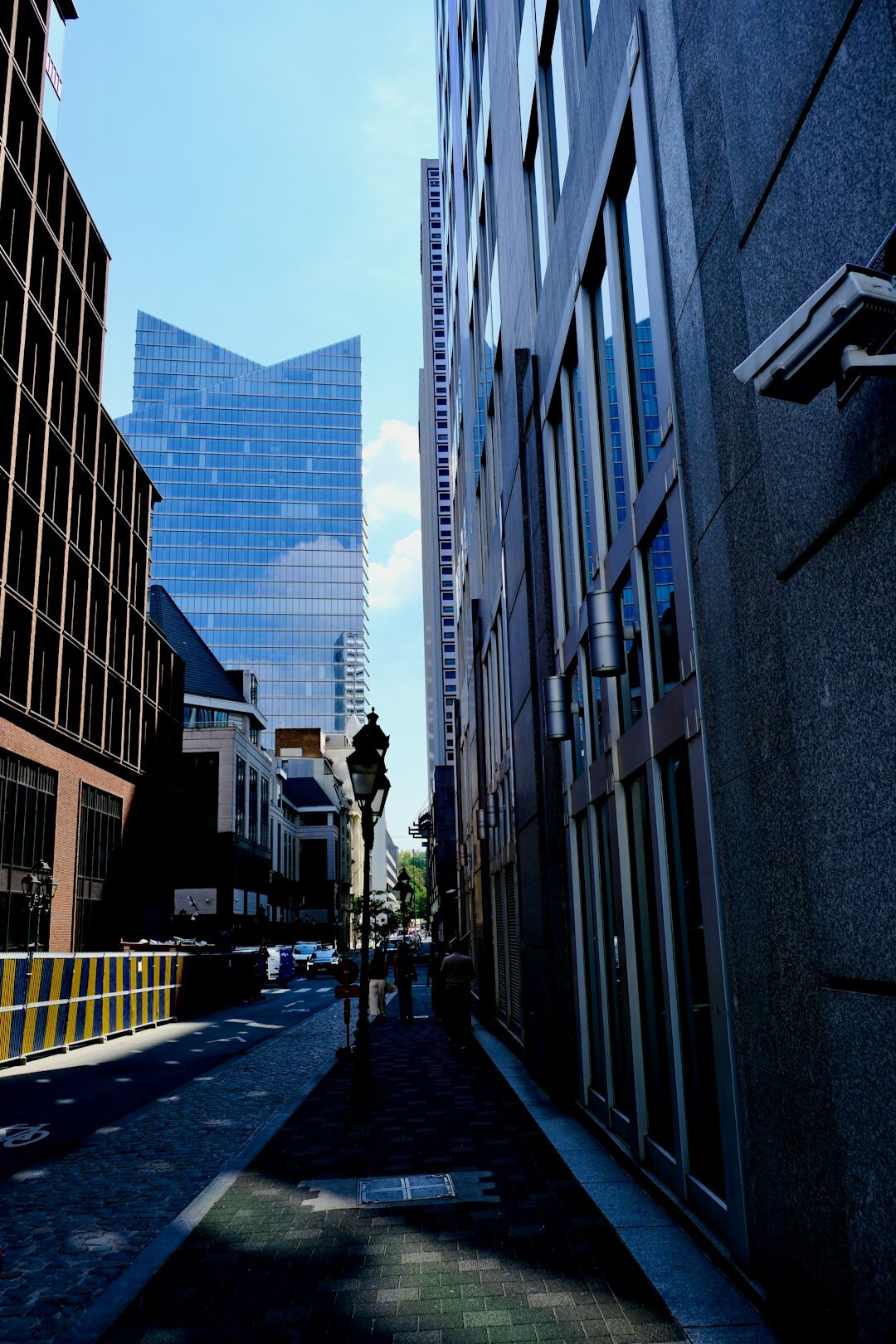 Modern office building exterior in Brussels