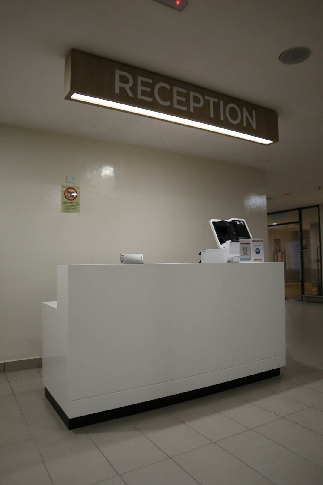 Reception area of a modern corporate office